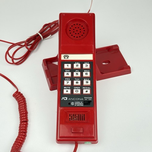 Telefono fisso vintage rosso - telefono,