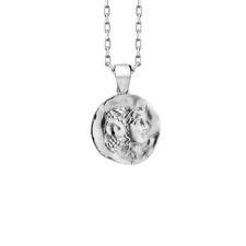 Collana con moneta romana Giano - ciondolo con moneta in argento sterling...