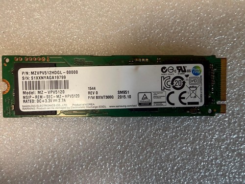 Samsung sm951 512 nvme 2 - 512,