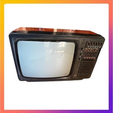 TV Vintage Televisore Portatile Anni 70 Arancione Retro Antenna Collezionismo