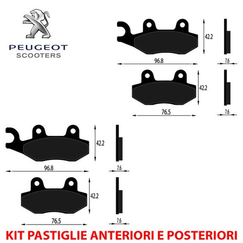 Pastiglie anteriori - anteriori, e
