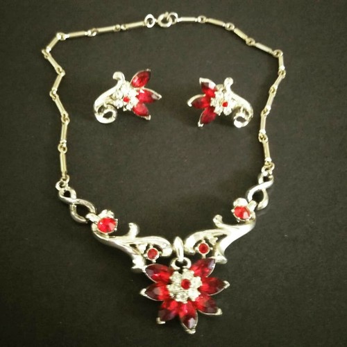 Collana orecchini vintage - e,