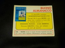BUONO ALMANACCO FUORI RACCOLTA PANINI 1977 78 NUOVO BUONO STATO