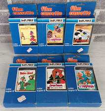 LOTTO 6 CASSETTE - MUPI COLOR - SUPER 8 - PETER PAN / MAZINGA - COME NUOVI