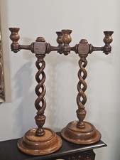Pair Of Antique Oak Open