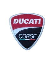 2 DUCATI TOPPA PATCH STEMMA RICAMATA DUCATI CORSE  Con Strappo 6X5,5
