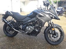 SUZUKI DL 650 V-STROM 2017 2023 Impianto 3/4 Inox e Scarico Triovale Nero