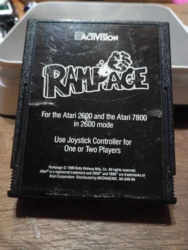 Cartuccia gioco rampage - gioco, atari