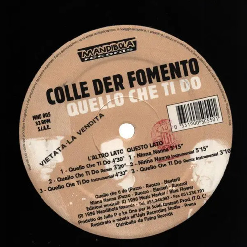 Colle der fomento quello che - der,