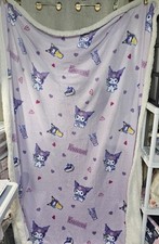 Copripiumino Sanrio Hello Kitty Kuromi Twin Size foderato sherpa nuovo senza etichette 
