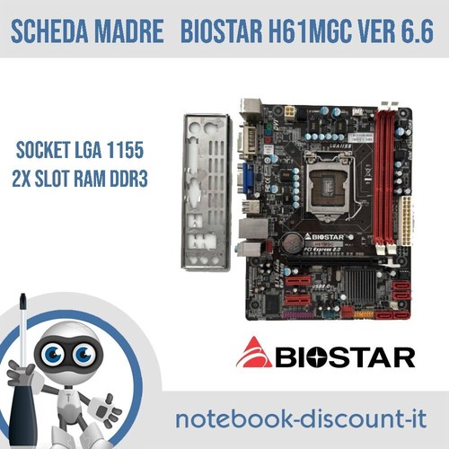 Scheda madre biostar - scheda, h61mgc