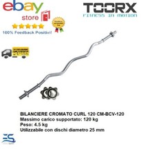 Bilanciere curl acciaio toorx - acciaio,