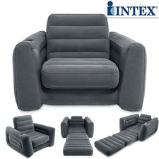  Intex Divano Letto Lounge Poltrona Letto Gonfiabile per Ospiti 117x224x66 cm