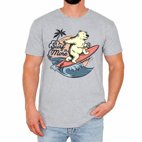 Shirt uomo orso polare più - t-shirt,