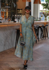 Abito lungo stampato floreale