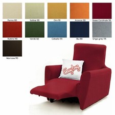 Copripoltrona Reclinabile Poltrone Relax Easy Long elasticizzato Tinta Unita