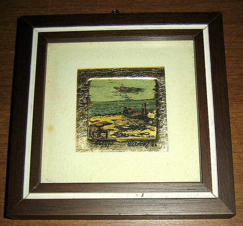 Quadro serigrafia foglia - quadro, oro
