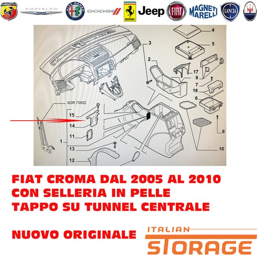 Fiat croma tappo console - tappo, su