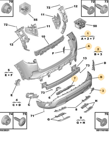 Paraurti posteriore oem - paraurti,