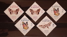 Francobolli Spagna Sahara Farfalle Giornata Francobollo serie 1970