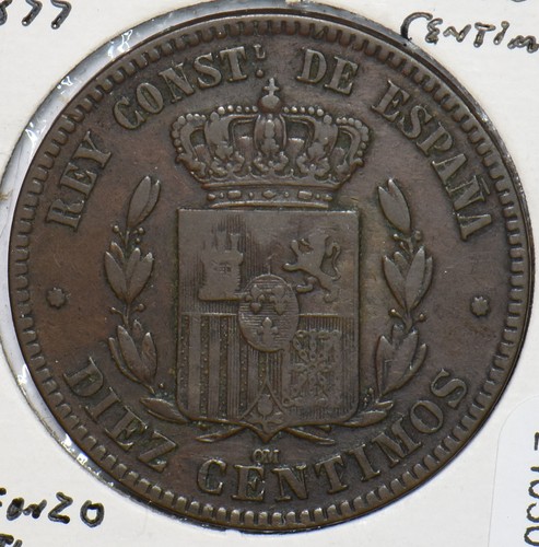 Spagna 1877 centimos - 1877, 240303