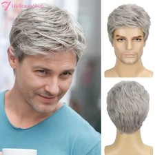 Parrucca uomo grigia spaccata