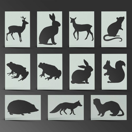 Stencil animale bosco mylar - animale,