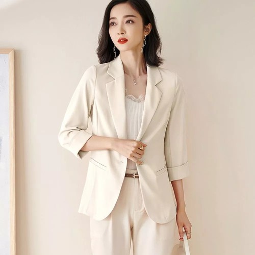 Blazer donna elegante beige - blazer,