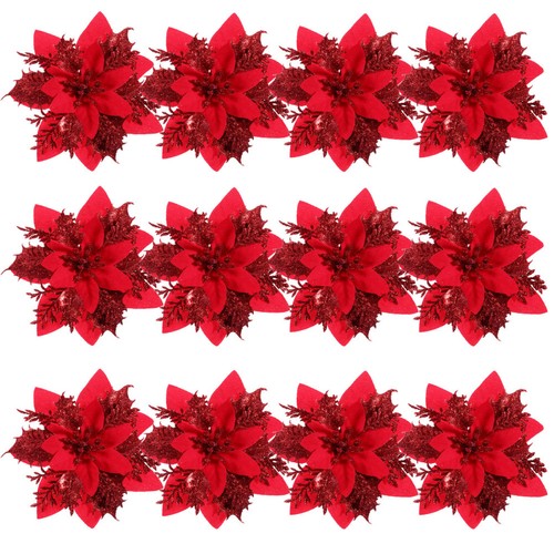Natale glitter poinsettia - ,