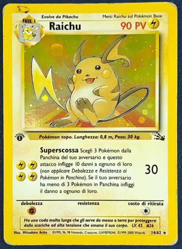 Pokemon raichu holo fossil - pokemon,