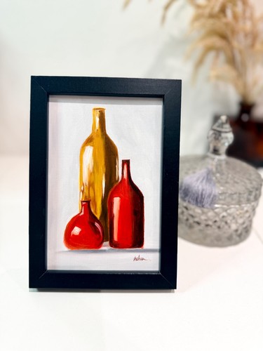 Bottiglie rosse ceramica