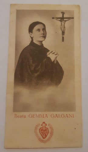 Santino holycard beata - beata, gemma