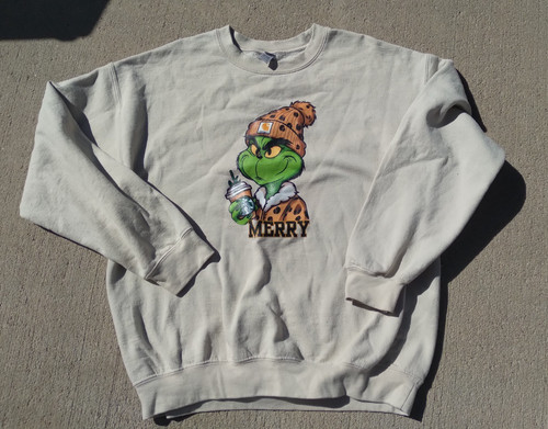 Grinch sweatshirt adult - grinch,