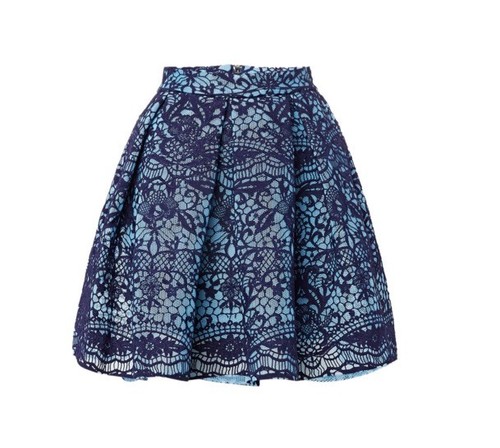 Gonna donna pizzo - blu, nuova