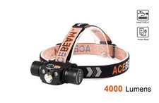 Acebeam H30 6500K 4000 Lumen Rosso + Verde Ricarica Rapida Faro 1 x 21700 Batteria