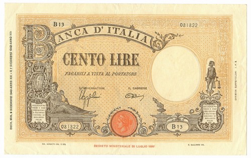 100 lire barbetti grande - grande, b