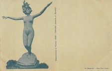 D3150) CARTOLINA ESPOSIZIONE DI TORINO 1898 ONDINA STATUA DI RENDA