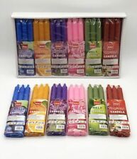 Set 36 Pezzi Candele Lunghe 19cm Profumate Colorate Decorazione Aromaterapia hmj
