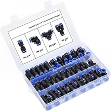 40 pezzi raccordi per tubi aria collegamento rapido 1/4 di pollice raccordo pneumatico a spinta per collegare