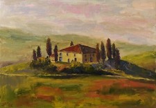 Dipinto Olio Toscana Opera