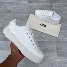 ZARA Sneakers eleganti monocromatiche suola grossa - Bianco [UK10/EU44]