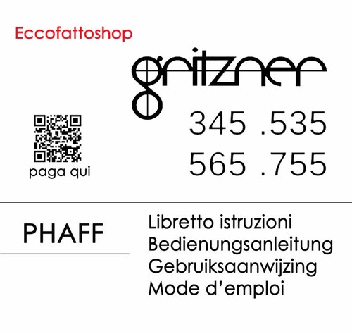 Manuale italiano pfaff - manuale, italiano-