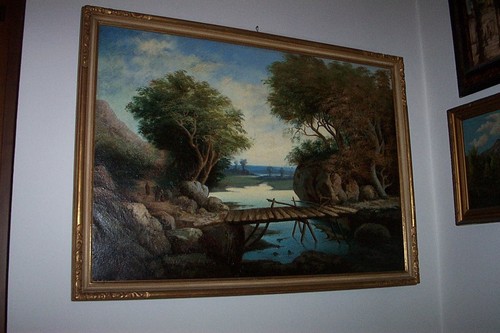 Quadro con paesaggio figure - paesaggio, e