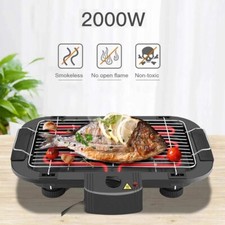 Bistecchiera elettrica con termostato barbecue elettrico griglia 2000W piastra