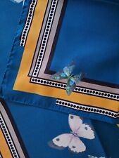 FREY COMO - Foulard seta 90x90cm - Tema farfalle - nuovo con confezione.