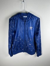 Giacca a Vento Adidas K-Way Size S Donna Women Waterproof Jacket Blu White