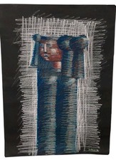 "XANTE BATTAGLIA"  GRANDE OPERA  PASTELLO SU CARTONCINO 