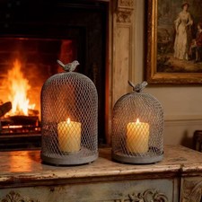 Portacandele in metallo da 2