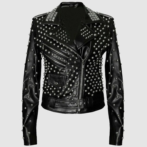 Giacca pelle biker - , a