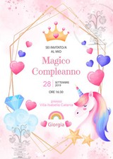 Inviti Biglietti Compleanno Bambina Personalizzabili 15pezzi 